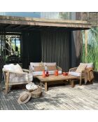 Salon de jardin 4 personnes Saona écru/naturel