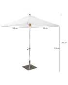 Parasol sans pied Comete blanc - 200x200 cm