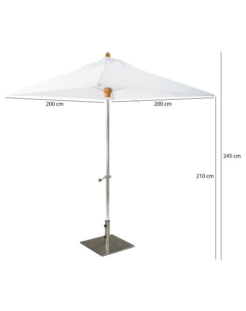 Parasol sans pied Comete blanc - 200x200 cm