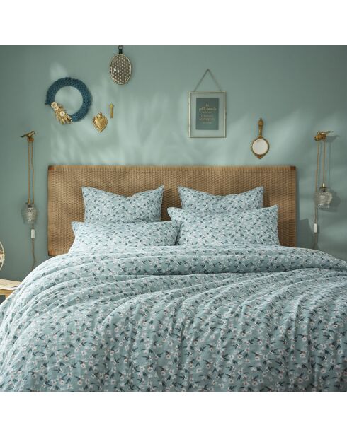 Housse de couette Gaze de coton imprimée Marguerite multicolore