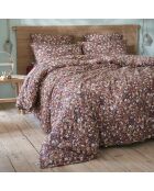 Housse de couette Gaze de coton imprimée Capucine camel