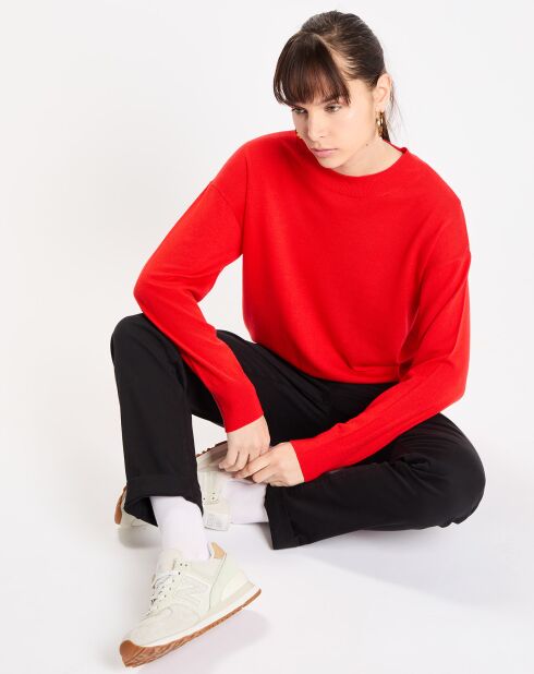 Pull merinos Alice rouge