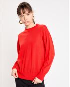 Pull merinos Alice rouge