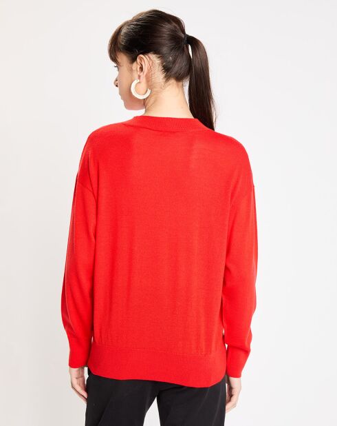 Pull merinos Alice rouge
