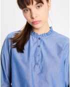 Top Rill chambray bleu