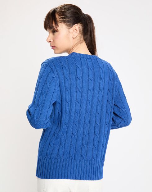 Pull torsade Bong bleu foncé