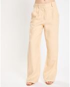 Pantalon 100% Lin Ravia beige