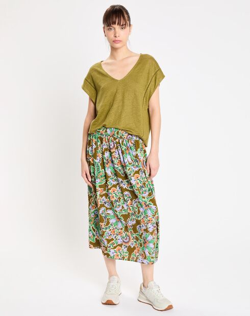 T-Shirt 100% Lin Rastrapi kaki