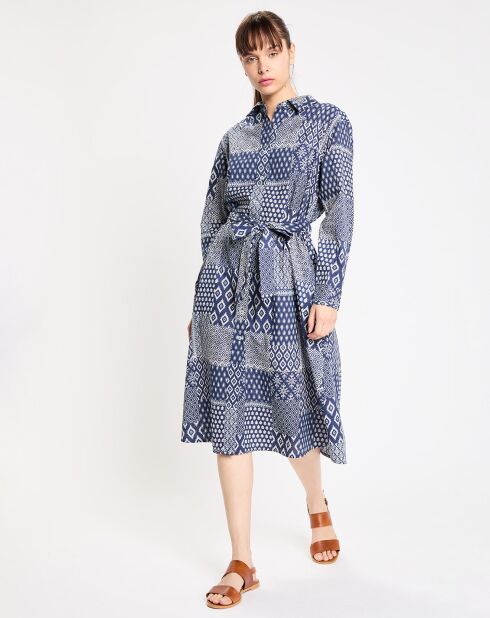 Robe Ramelia indigo/blanc