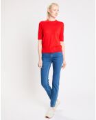 Pull 100% Laine Aya rouge