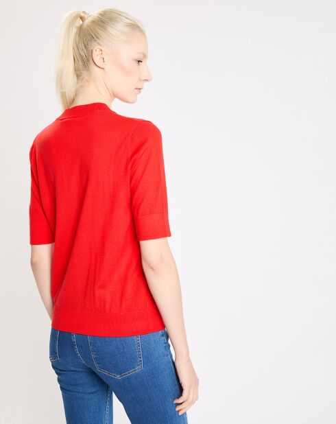 Pull 100% Laine Aya rouge