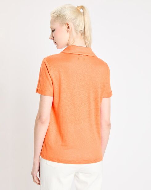 Polo 100% Lin Rolo orange
