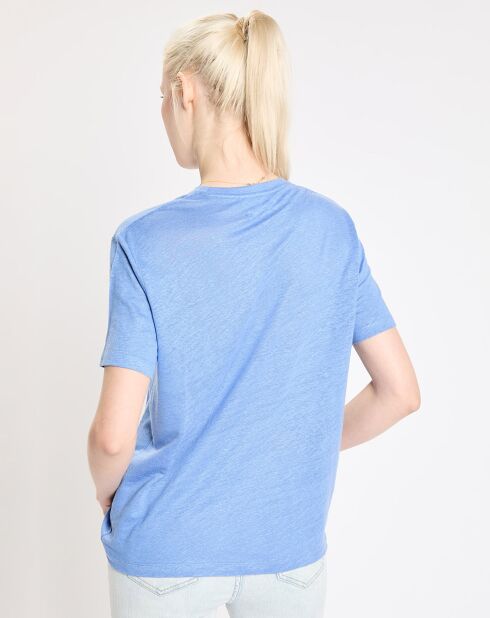 T-Shirt 100% Lin Ariba bleu