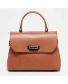 Sac à main en Cuir Laurie camel  - 27.5x20 cm
