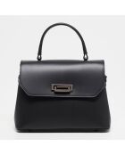 Laurie zwarte leren handtas - 27,5x20 cm