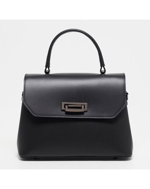 Laurie zwarte leren handtas - 27,5x20 cm