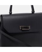 Laurie zwarte leren handtas - 27,5x20 cm