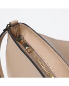 Schultertasche Gwen Nude aus Leder - 20x16x7 cm
