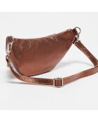 Sac banane en Cuir Lyat bronze - 32.5x13.5x7 cm