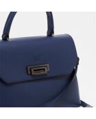 Laurie marineblauwe leren handtas - 27,5x20 cm