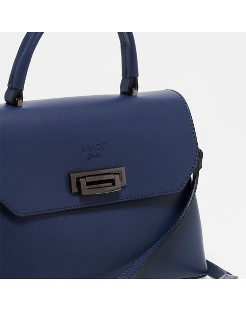 Laurie marineblauwe leren handtas - 27,5x20 cm