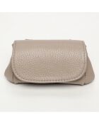 Petit sac en Cuir Friend Ceinture taupe  - 11x8x2 cm
