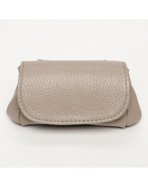 Petit sac en Cuir Friend Ceinture taupe  - 11x8x2 cm