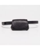 Petit sac en Cuir Friend Ceinture noir - 11x8x2 cm