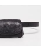 Petit sac en Cuir Friend Ceinture noir - 11x8x2 cm