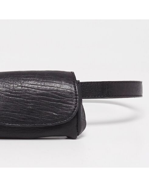 Petit sac en Cuir Friend Ceinture noir - 11x8x2 cm