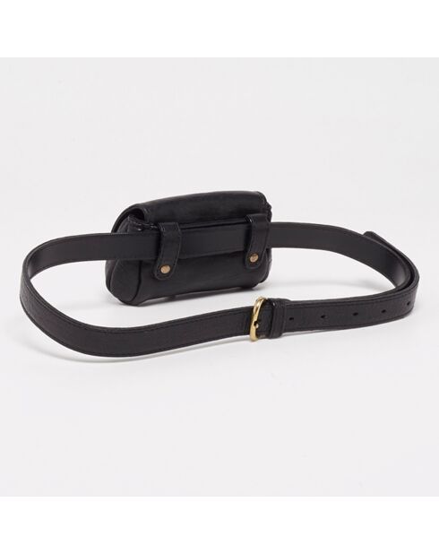 Petit sac en Cuir Friend Ceinture noir - 11x8x2 cm