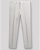 Pantalon slim en Lin & Laine mélangés Bporto chambray beige