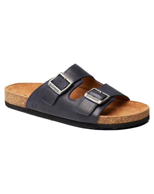 Sabot in pelle blu scuro Giverny
