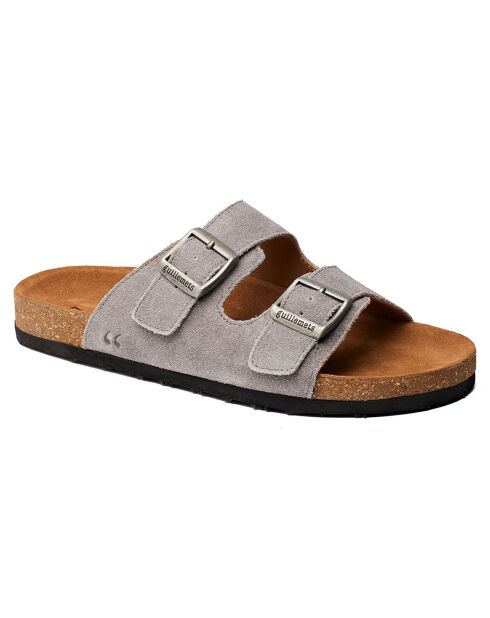 Mules Giverny in pelle grigia