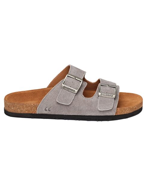 Mules Giverny in pelle grigia