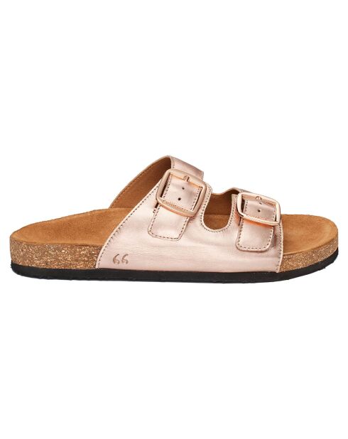 Mules Giverny in pelle color oro rosa