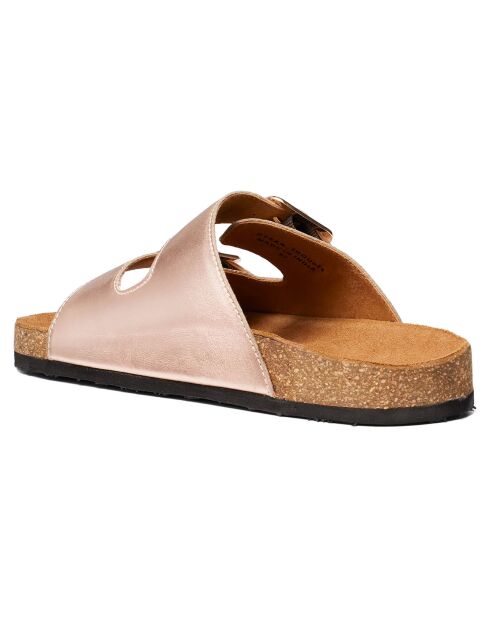 Mules Giverny in pelle color oro rosa
