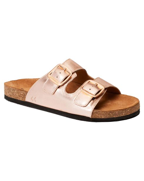 Mules Giverny in pelle color oro rosa