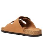 Mules Giverny in pelle di velluto marrone