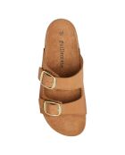 Mules Giverny in pelle di velluto marrone