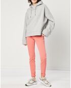 Jean Slim en Toile de coton rose