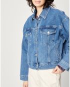 Veste en Jean courte bleu denim