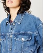 Veste en Jean courte bleu denim