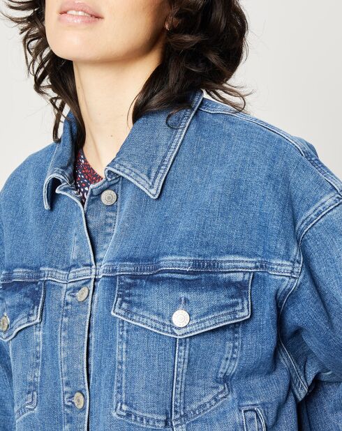 Veste en Jean courte bleu denim