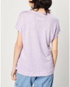 T-Shirt en 100% Lin violet