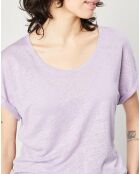 T-Shirt en 100% Lin violet