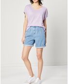 T-Shirt en 100% Lin violet