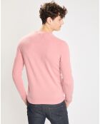 Pull 100% Cachemire Nachron col ras du cou rose