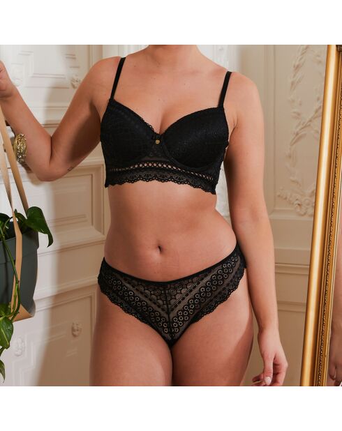 Ensemble Soutien-gorge & Tanga Paty noir