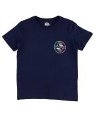 T-Shirt manches courtes logo rond bleu marine